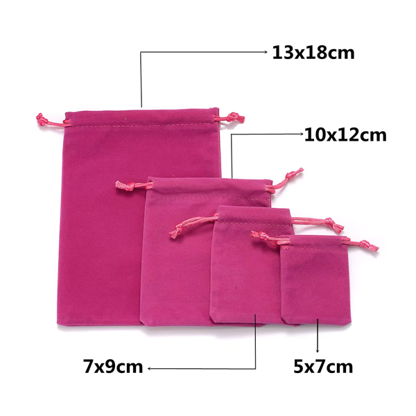 Double Drawstring Velvet Jewelry Bags